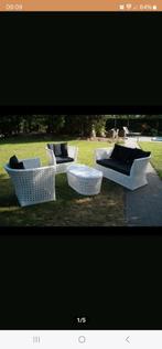 Loungeset belagio wicker  wit Nieuw in doos, Tuin en Terras, Tuinsets en Loungesets, Ophalen, Nieuw, Wicker