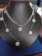 Silver plated - Muntjes Ketting, Sieraden, Tassen en Uiterlijk, Kettingen, Verzenden, Nieuw, Zilver, Overige materialen