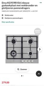 Etna gas kookplaat, Ophalen, 4 kookzones, Zo goed als nieuw, Gas