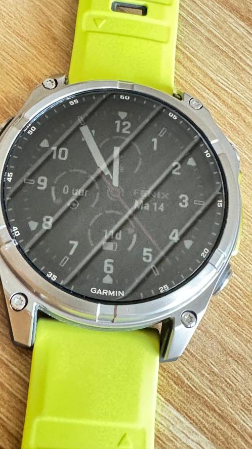 Garmin fenix 8 47mm sapphire solar., Sieraden, Tassen en Uiterlijk, Sporthorloges, Zo goed als nieuw, Zilver, Afstand, Calorieverbanding