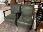 2 Groene industriële stoelen. Moeten snel weg!, Huis en Inrichting, Fauteuils, Ophalen, Zo goed als nieuw
