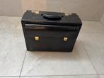 Vintage Pilotenkoffer - Zwart Leer, Sieraden, Tassen en Uiterlijk, Koffers, Ophalen, Gebruikt, Minder dan 50 cm