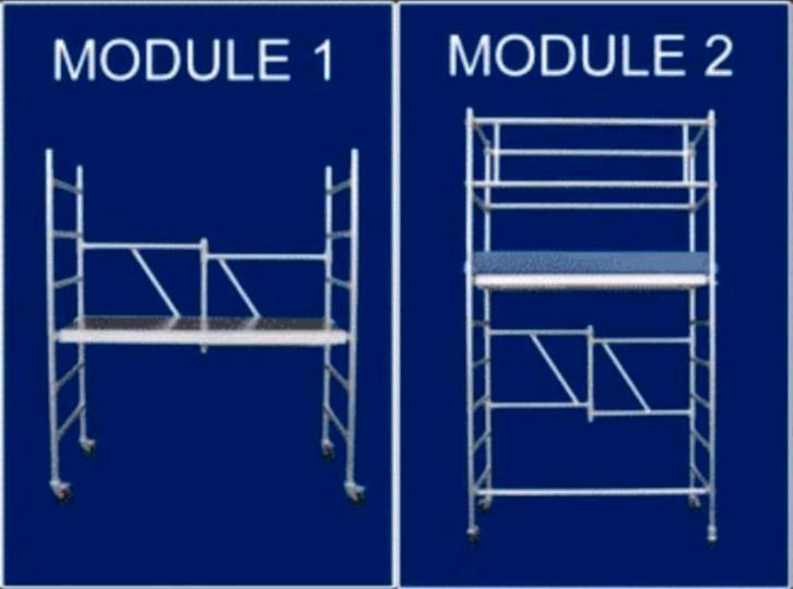 TE HUUR: Kamer steiger, Doe-het-zelf en Verbouw, Steigers, Zo goed als nieuw, Rolsteiger of Kamersteiger, 5 meter of hoger, Ophalen of Verzenden