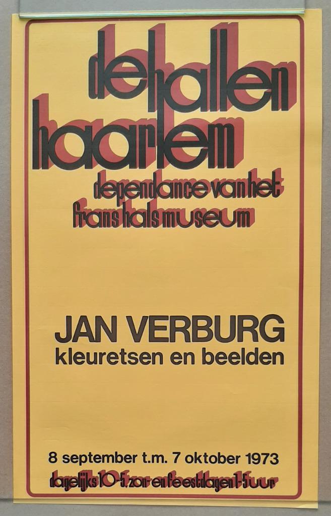 Jan Verburg 1973 – Haarlem, Verzamelen, Posters, Zo goed als nieuw, Ophalen of Verzenden