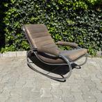 Vintage design Lounge chair schommel stoel, Huis en Inrichting, Fauteuils, Ophalen, Metaal, Minder dan 75 cm, Zo goed als nieuw