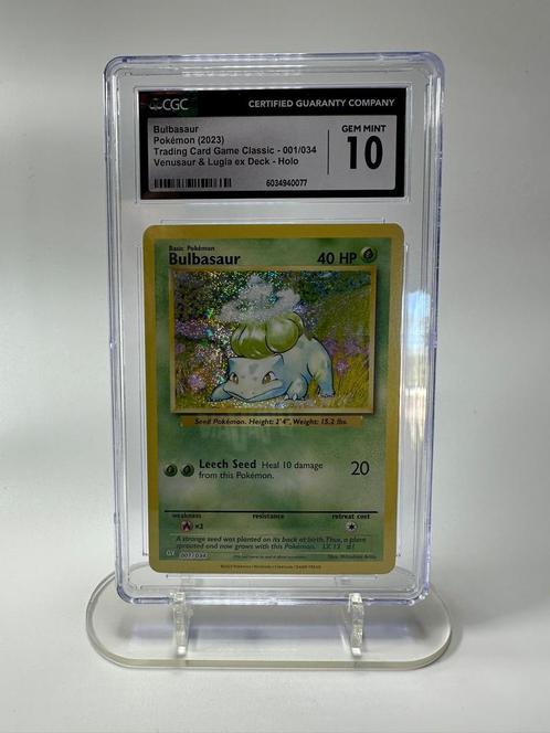 Bulbasaur CGC 10 #001 (Venusaur & Lugia EX Deck), Hobby en Vrije tijd, Verzamelkaartspellen | Pokémon, Zo goed als nieuw, Losse kaart