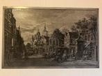 Ets Oude Kerk Den Haag - Sijthof Drukkerij, Antiek en Kunst, Kunst | Etsen en Gravures, Ophalen of Verzenden