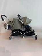 Stokke Yoyo³: frames wit, zitjes olive, wieg olive, Ophalen, Nieuw, Overige merken, Voetenzak