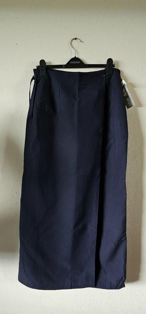 blauw linnen overslag rok van Marc Aurel maat 44 (8625), Kleding | Dames, Rokken, Nieuw, Blauw, Knielengte, Verzenden