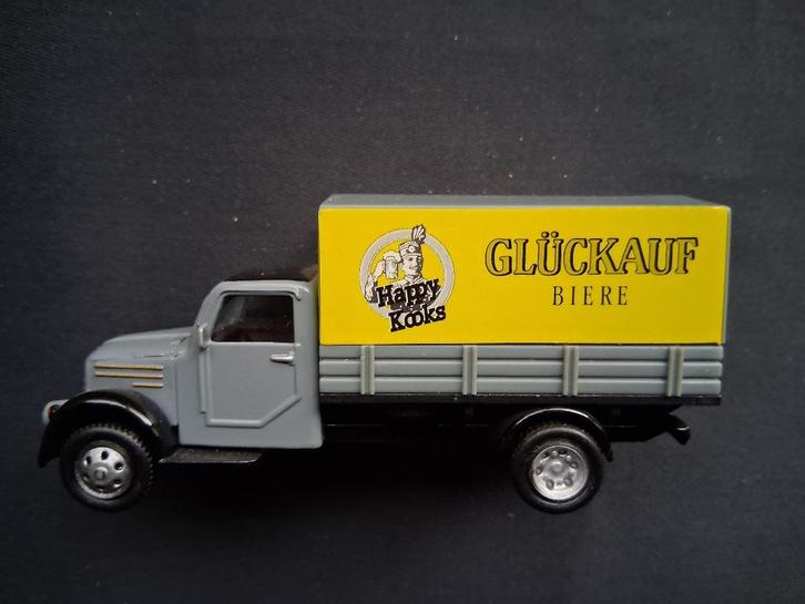 Robur Garant bestelwagen '57 GLÜCKAUF BIERE ( DDR ), Hobby en Vrije tijd, Modelauto's | 1:50, Zo goed als nieuw, Bus of Vrachtwagen