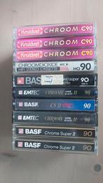 Cassettebandjes 90 minuten 10 stuks chroom Basf, kruidvat, Cd's en Dvd's, Cassettebandjes, Ophalen of Verzenden, Gebruikt, 2 t/m 25 bandjes