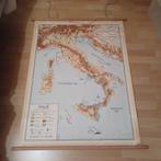 Oude schoollandkaart Italië. 110x90, Antiek en Kunst, Ophalen, Aardrijkskunde