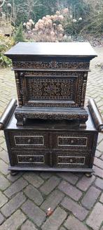 Thaise kastjes van hout met decoratie en ingelegde steentjes, Ophalen, Gebruikt, 50 tot 100 cm, Minder dan 100 cm