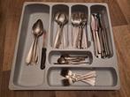 69-delige bestekset messen vorken lepels + gratis bestekbak, Ophalen of Verzenden, Zo goed als nieuw, Rvs of Chroom, Vaatwasserbestendig
