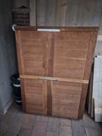 Gratis,  nog prima Massief eiken kast, Tuin en Terras, Bergingen en Tuinkasten, Ophalen of Verzenden, Gebruikt, Hout, Overige typen