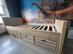 Steigerhouten bed 200x90cm (per direct beschikbaar), Ophalen, 85 tot 100 cm, Zo goed als nieuw, Lattenbodem
