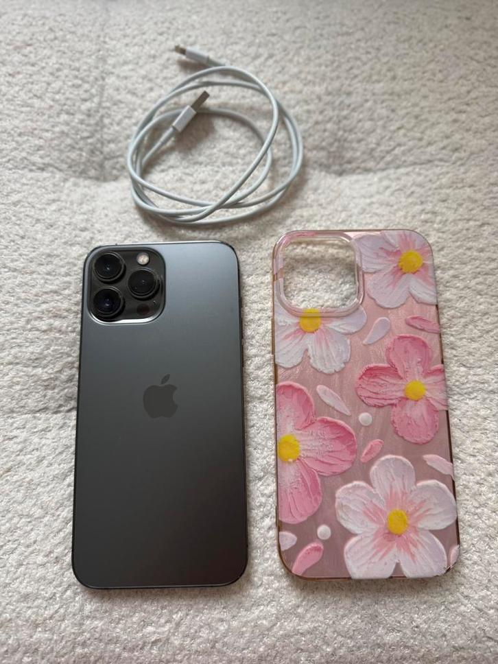 UITSTEKENDE STAAT iPhone 13 pro max incl. kabel en hoesje, Telecommunicatie, Mobiele telefoons | Apple iPhone, Zo goed als nieuw