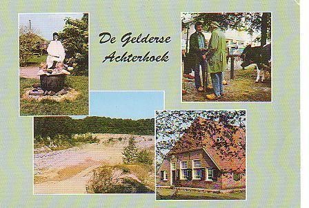 Ansichtkaart	Achterhoek	4-luik, Verzenden, 1960 tot 1980, Gelopen, Gelderland