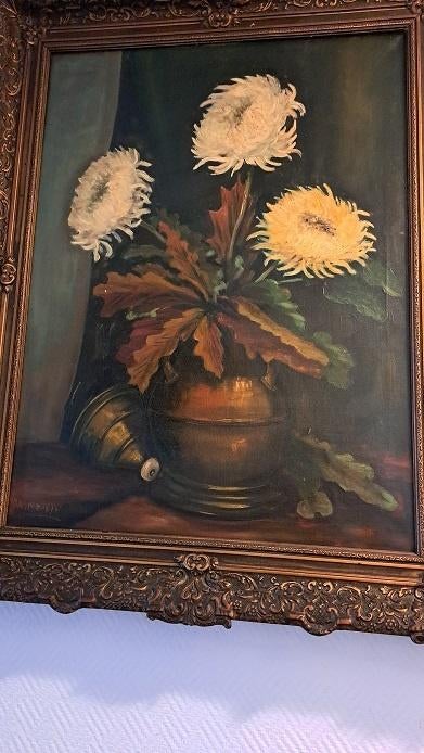 OUDE SCHILDERIJ de maat is 100X77  CM Bieden, Antiek en Kunst, Ophalen