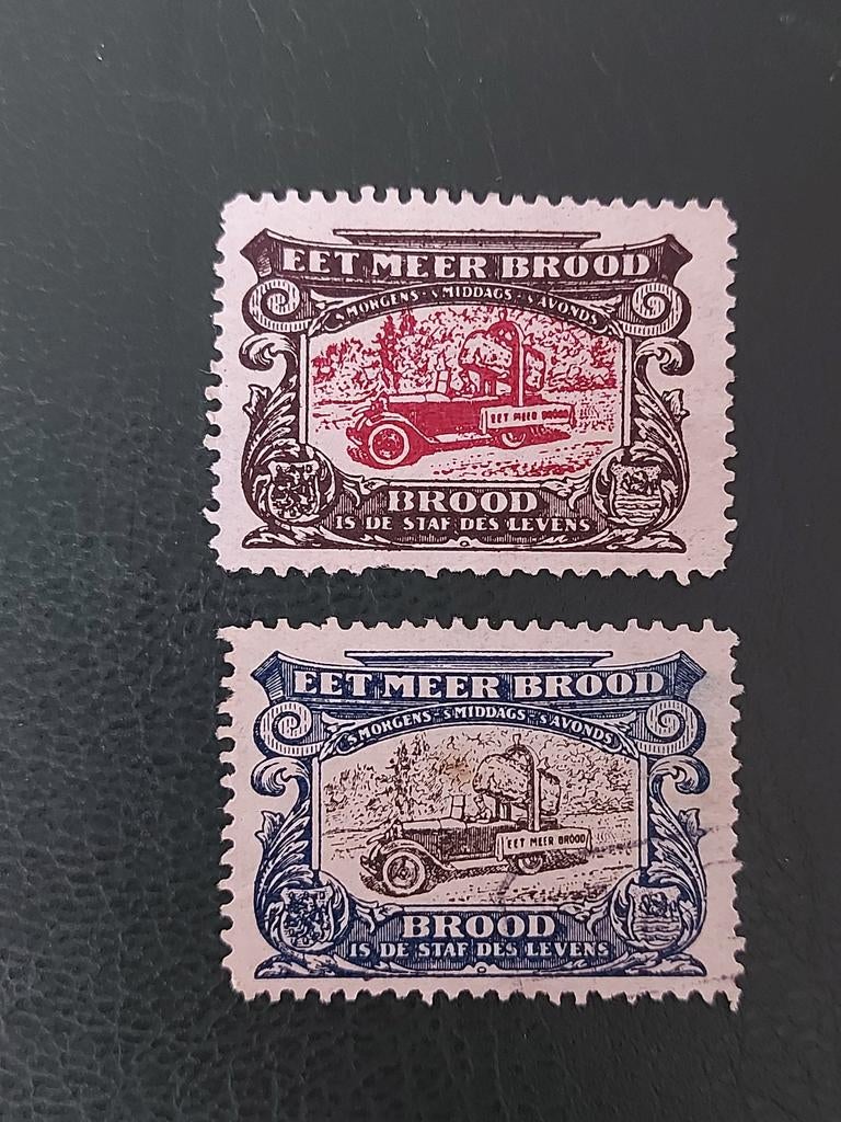 Sluitzegels Eet meer Brood, Brood is staf des Levens, Verzamelen, Merken en Reclamevoorwerpen, Ophalen of Verzenden