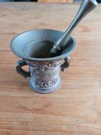 Oude messing stamper met vijzel, Antiek en Kunst, Ophalen of Verzenden