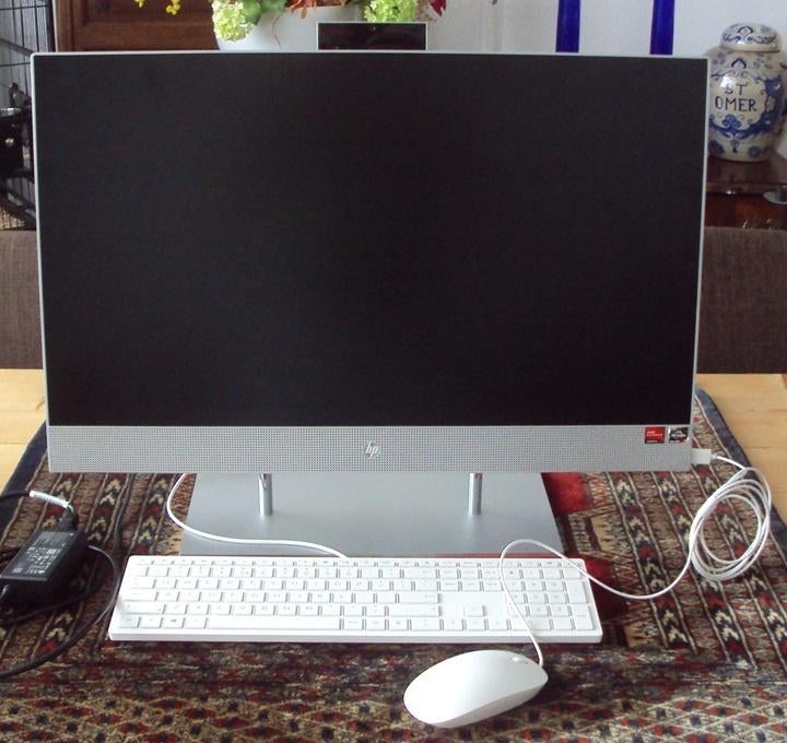 HP 27 dp1009nd, All-in-One PC, 27", AMD Ryzen, Windows 11,, Computers en Software, Ophalen, Gebruikt, 2 tot 3 Ghz, Met monitor