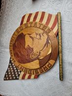 houtsnijwerk john F kennedy, Antiek en Kunst, Ophalen of Verzenden