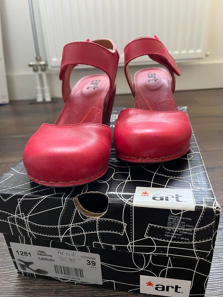 Sandaal merk Art - maat 39, Verzenden, Sandalen of Muiltjes, Zo goed als nieuw, Rood