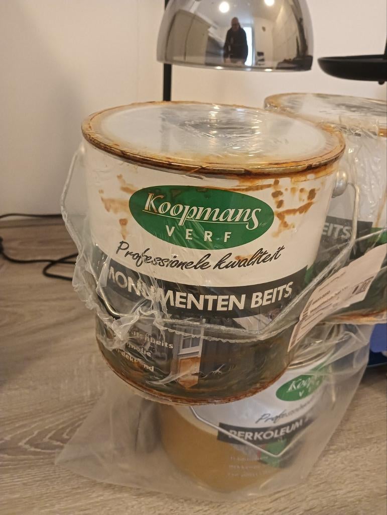 Koopmans Monumenten Beits en Perkoleum, Doe-het-zelf en Verbouw, Verf, Beits en Lak, Ophalen, Nieuw, Wit, Beits