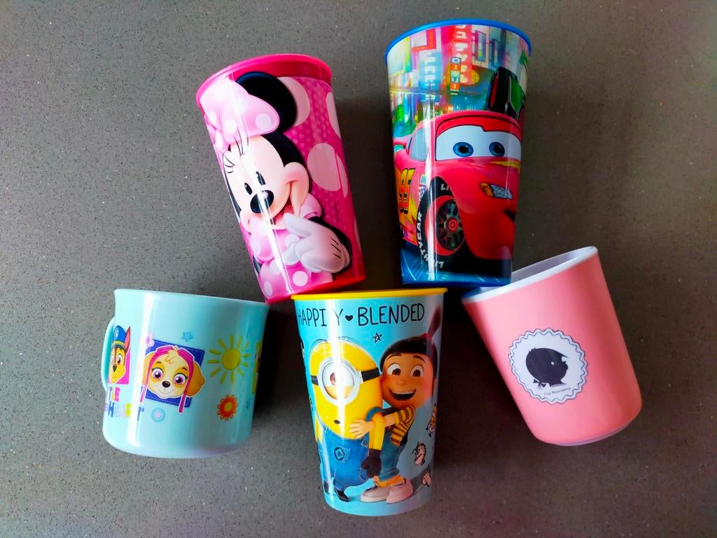 Zgan! Diverse kinderbekers! 5 stuks, Ophalen of Verzenden, Zo goed als nieuw