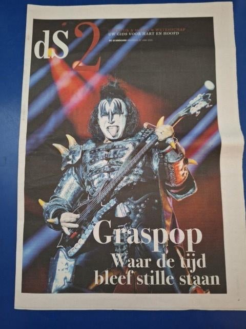 Krant Belgie Kiss Slash Graspop, Ophalen of Verzenden, Gebruikt, Boek, Tijdschrift of Artikel