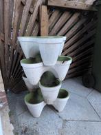 4 Stapelbare Planten Tuinpotten Plastic Wit Groen IKEA toren, Ophalen, Kunststof, Gebruikt, Minder dan 60 cm