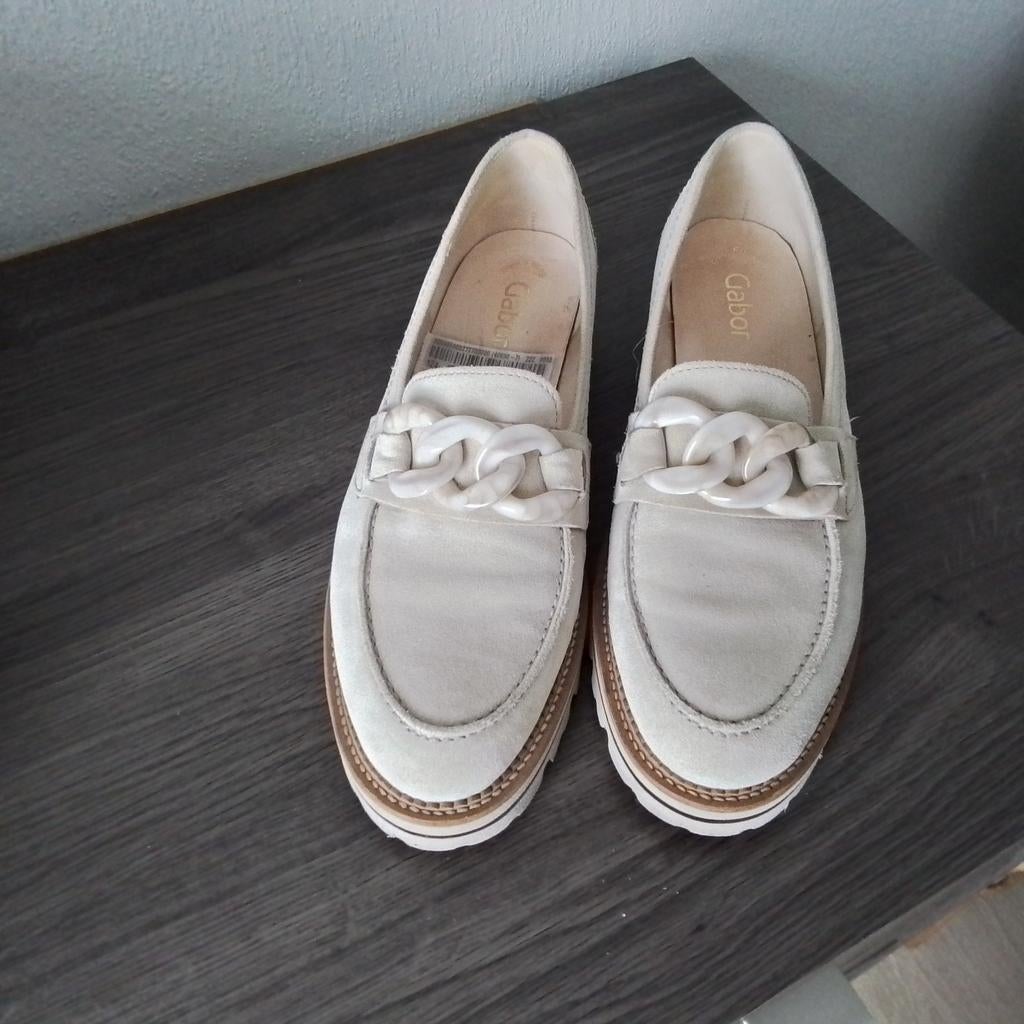 Gabor beige instappers €35,-, Kleding | Dames, Schoenen, Verzenden, Gabor, Zo goed als nieuw, Instappers