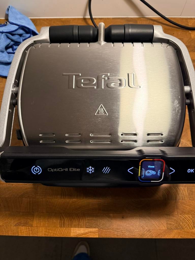 Tefal OptiGrill Elite, Witgoed en Apparatuur, Contactgrills, Ophalen, Zo goed als nieuw