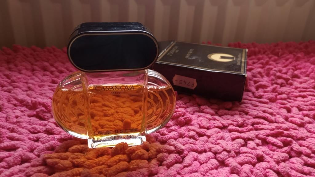 Parfumfles Casanova vintage jaren 80, Antiek en Kunst, Antiek | Glas en Kristal, Ophalen of Verzenden