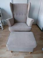 Feauteuil met voetenbank, Ophalen, Kunststof, 75 tot 100 cm, Zo goed als nieuw