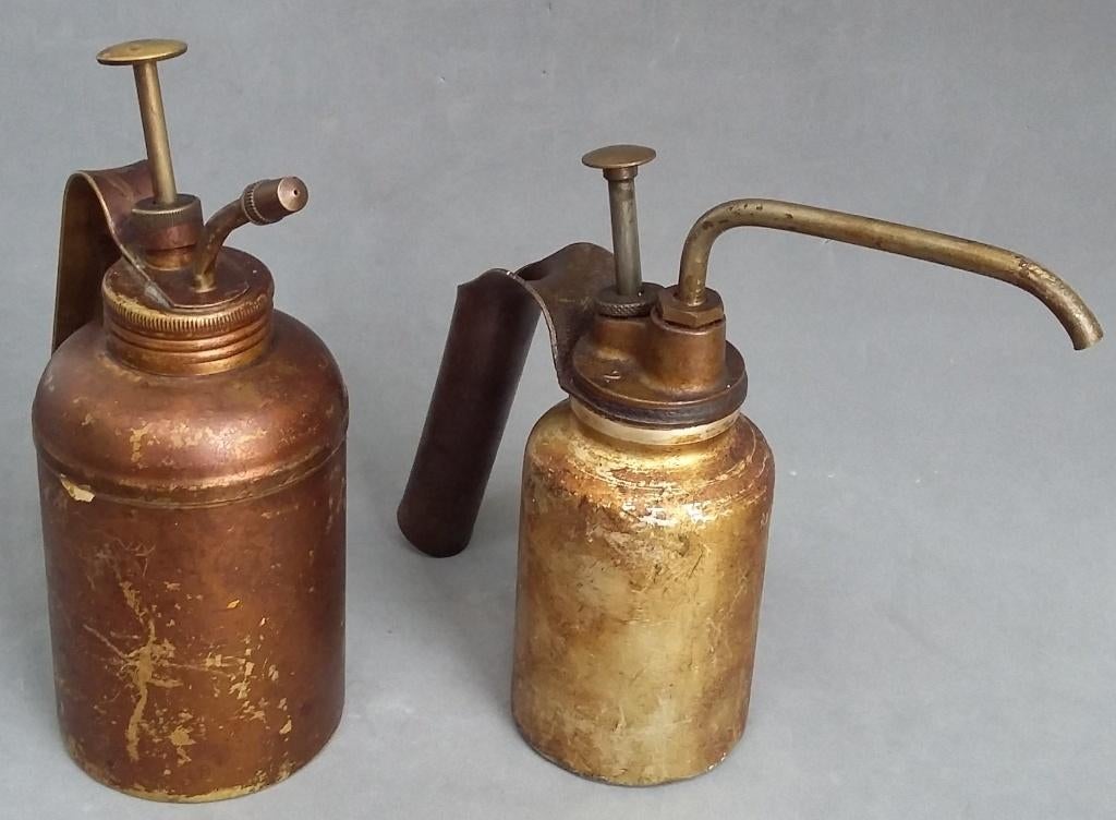 1950 Industrie Auto Garage Werkplaats Oliekan Olie Kannetjes