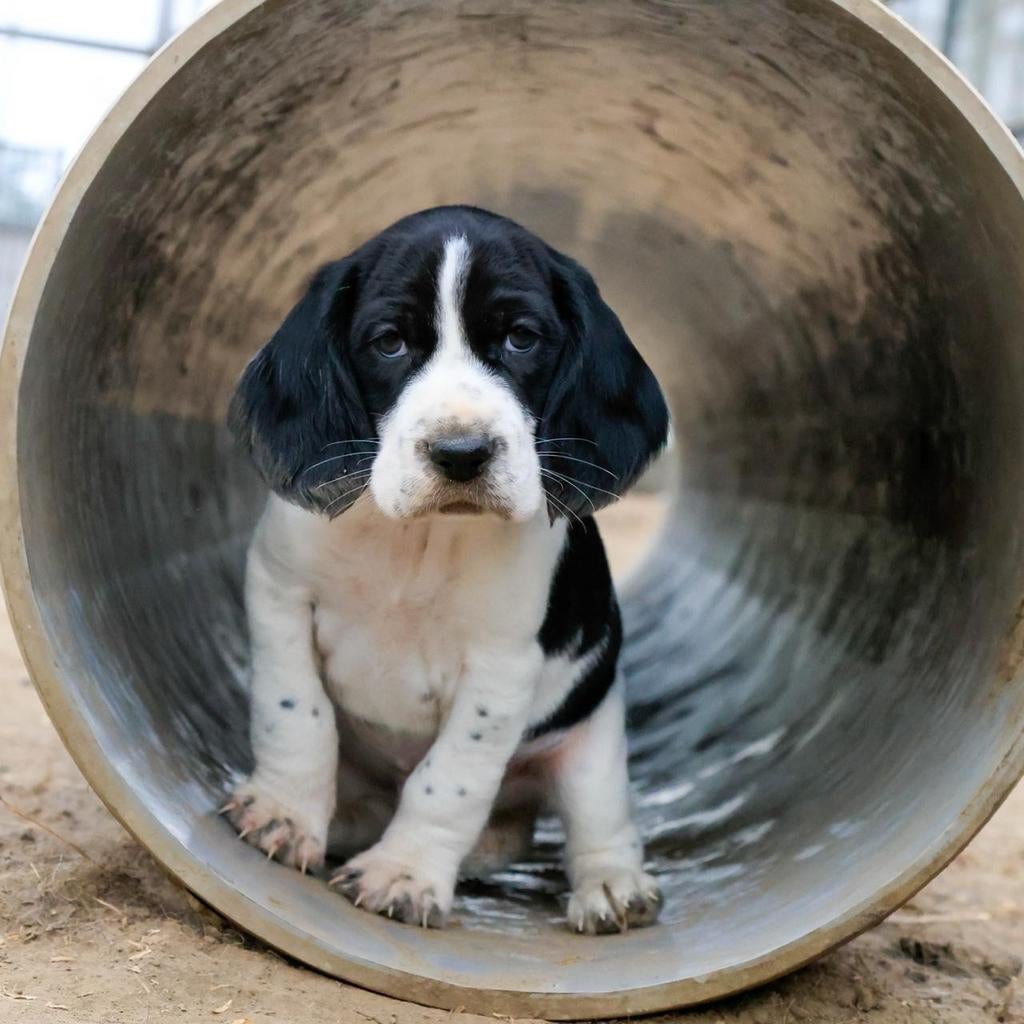Cocker met een vleugje Beagle pups – 2 reutje beschikbaar, Dieren en Toebehoren, Honden | Niet-rashonden, Parvo, Nederland, 8 tot 15 weken