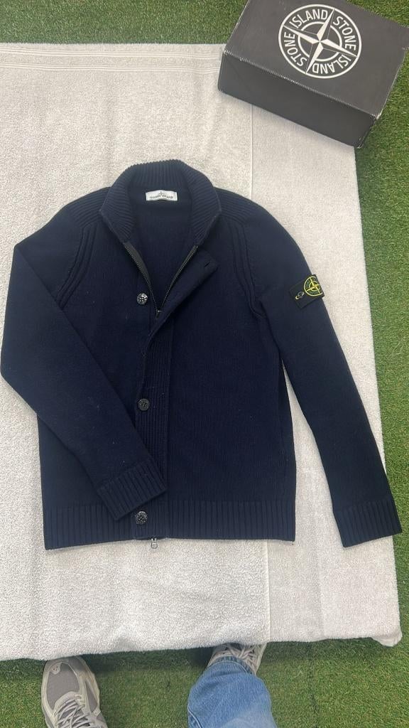 Stone Island Vest Sweater met rits Heavy Knitwear met Badge, ., Ophalen of Verzenden, ., .