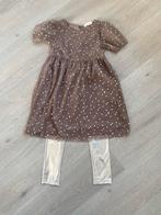Zomers setje: beige kanten jurkje met zilveren legging, Ophalen of Verzenden, Zo goed als nieuw, Meisje, Setje