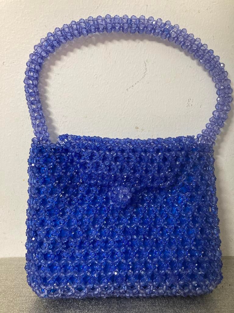 Prachtig kralen avondtasje, blauw, nooit gebruikt, Ophalen of Verzenden, Nieuw, Blauw, Avondtasje