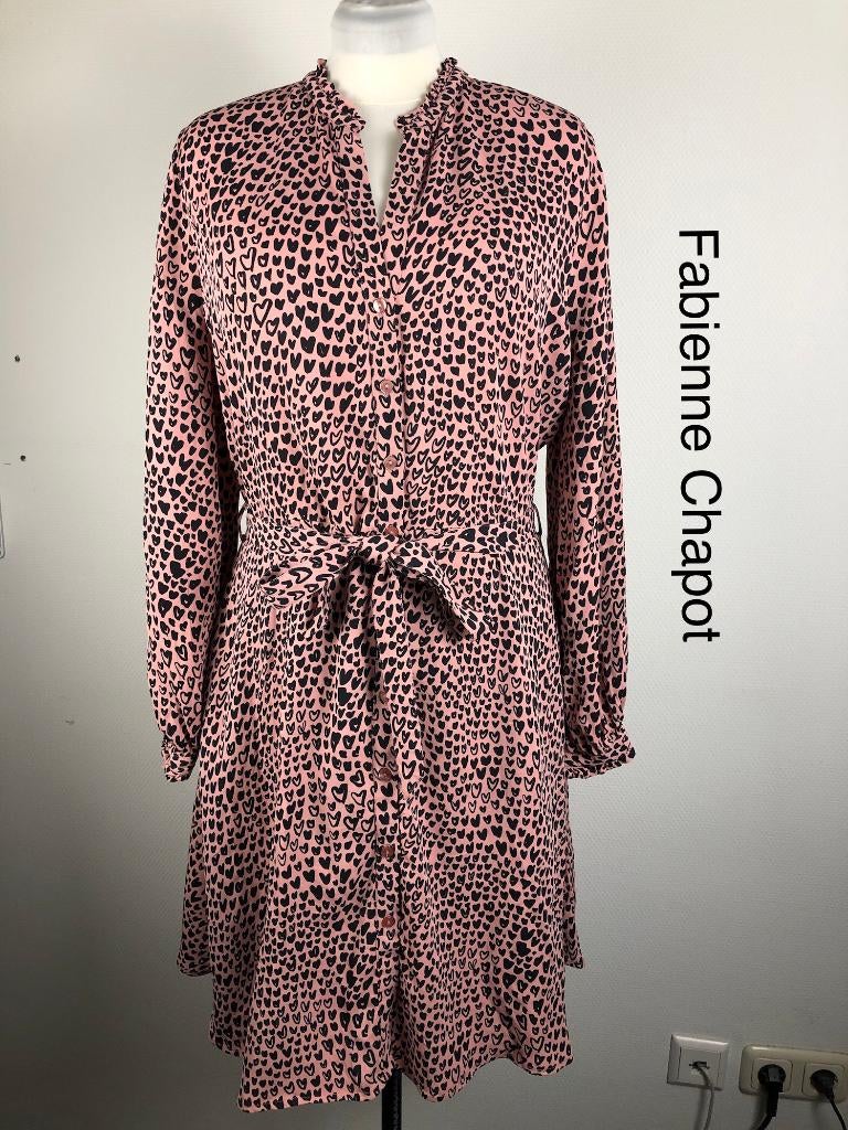 Fabienne Chapot Jurk  (mt: 42) 19,5/8200, Maat 42/44 (L), Ophalen of Verzenden, Zo goed als nieuw, Roze