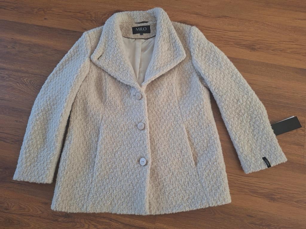 Milo wollen damesjas - off white - mt 44, Ophalen of Verzenden, Nieuw, Maat 42/44 (L)