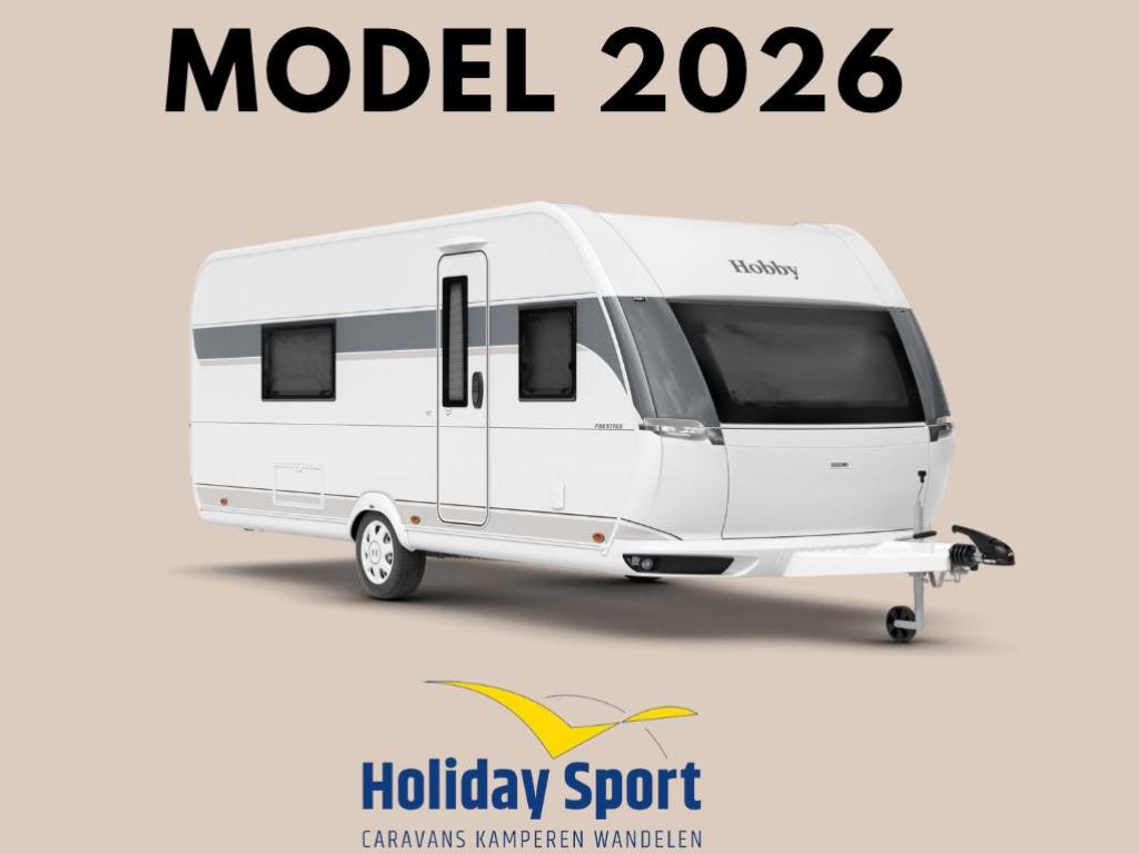 Hobby Prestige 560 WFU Modeljaar 2026, Caravans en Kamperen, Caravans, Rondzit, Hobby, Overige typen, Schokbreker