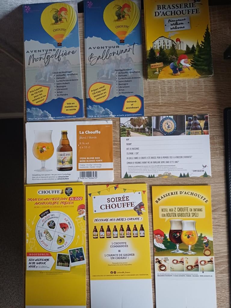 Grote collectie Chouffe reclame materiaal, Ophalen of Verzenden, Nieuw, Overige merken