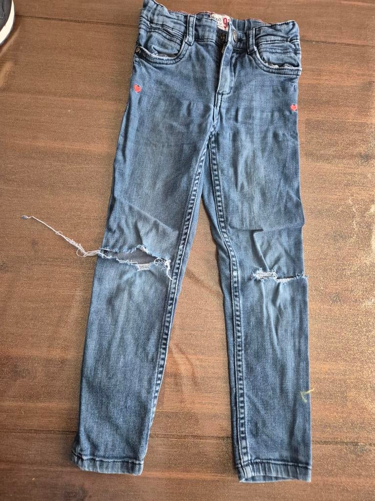 Noppies spijkerbroek maat 116 met gaten, Kinderen en Baby's, Kinderkleding | Maat 116, Ophalen of Verzenden, Gebruikt, Meisje