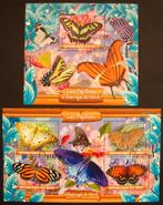 - 732 - 2 Blokken met Vlinders uit Noord Amerika., Verzenden, Gestempeld, Dier of Natuur