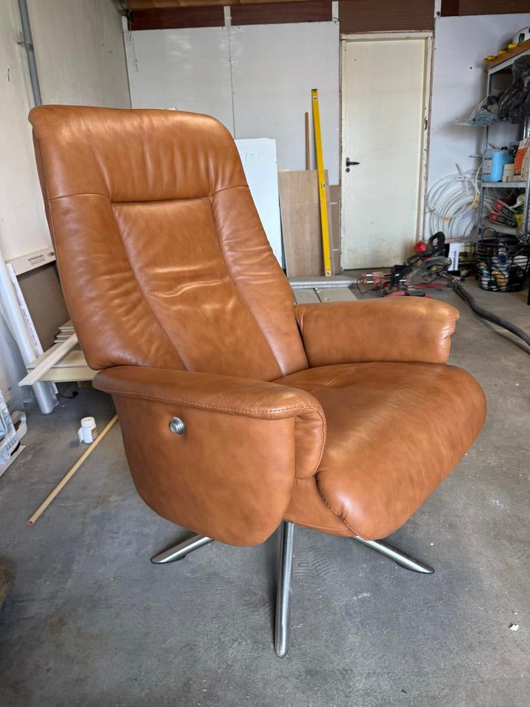 Leren Relaxfauteuil, Huis en Inrichting, Fauteuils, Ophalen, Gebruikt, 75 tot 100 cm, Leer