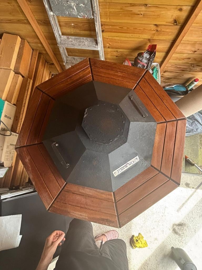 BBQ Plancha Stalen Set met Houten Omranding/ Barbeque, Ophalen, Nieuw, Theragone