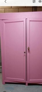 Kast meidenkast kleding linnenkast  rose/ oudrose brocant, Ophalen, Gebruikt, 100 tot 150 cm, 150 tot 200 cm
